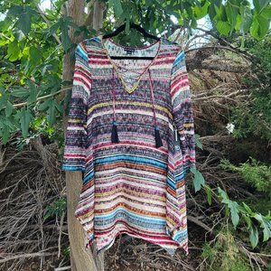 New Directions Tunic Sweater Multi Color